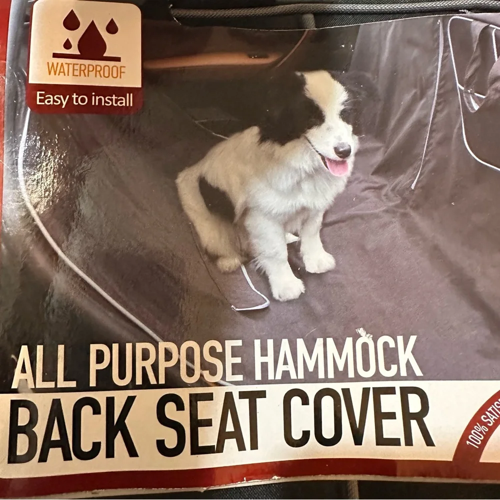 All Purpose Dog Hammock Back Seat Cover Charcoal Gray New Unused Old Stock
